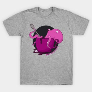 Pink Octopus in Teacup T-Shirt